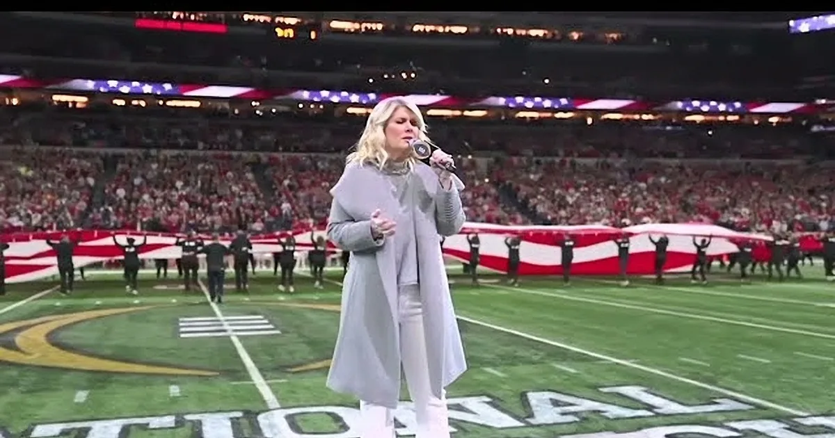 Natalie Grant Sings Epic Rendition of National Anthem to Packed Stadium