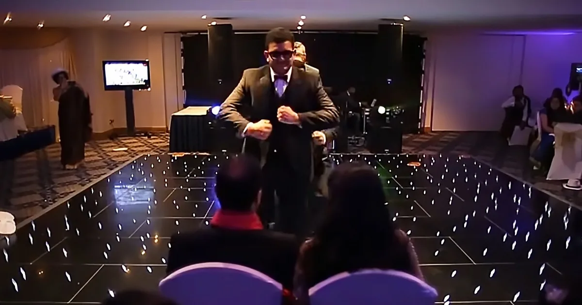 7 brothers dancing at sister's wedding