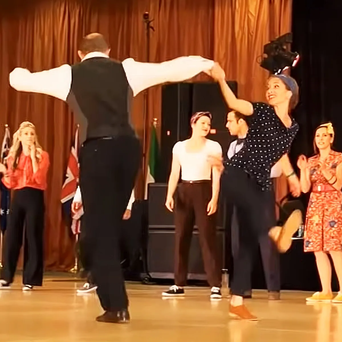 Talented couples dancing
