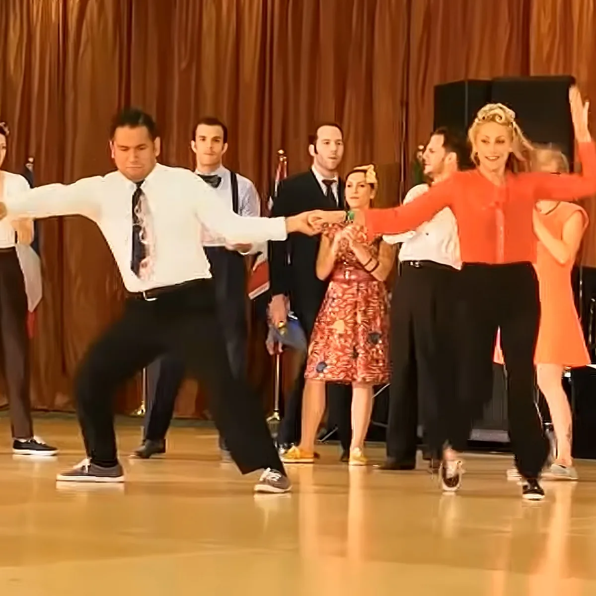 Talented couples dancing