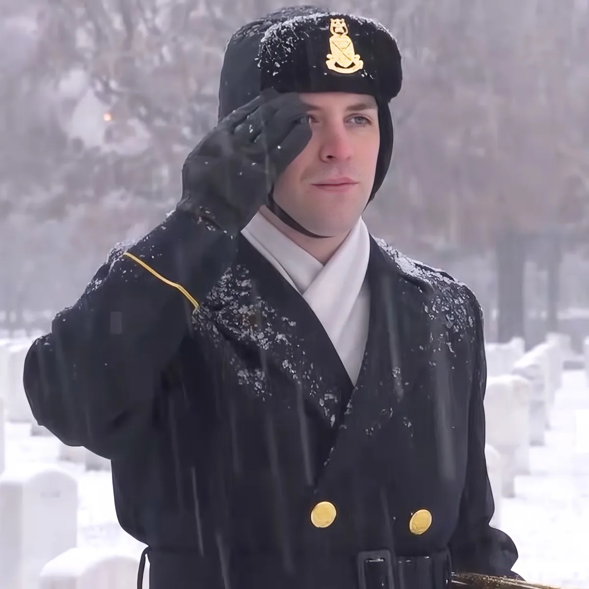 U.S. Army bugler at Arlington Cemetery
