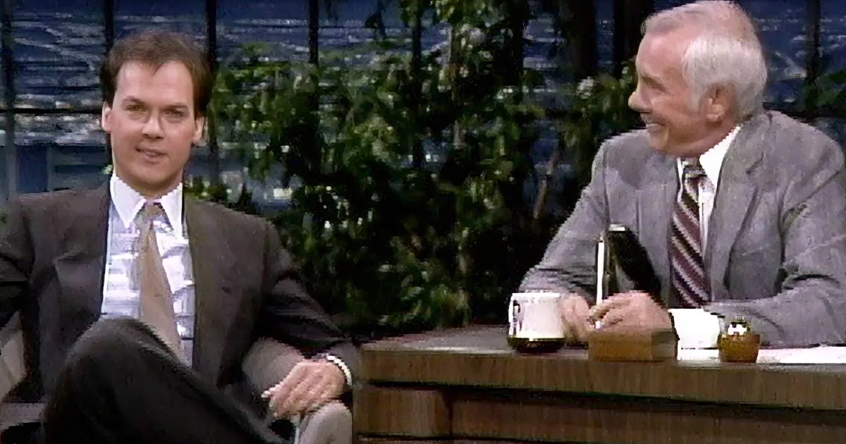 Michael Keaton Makes, Hands Down, the Wildest Entrance on Johnny Carson''s ''The Tonight Show''