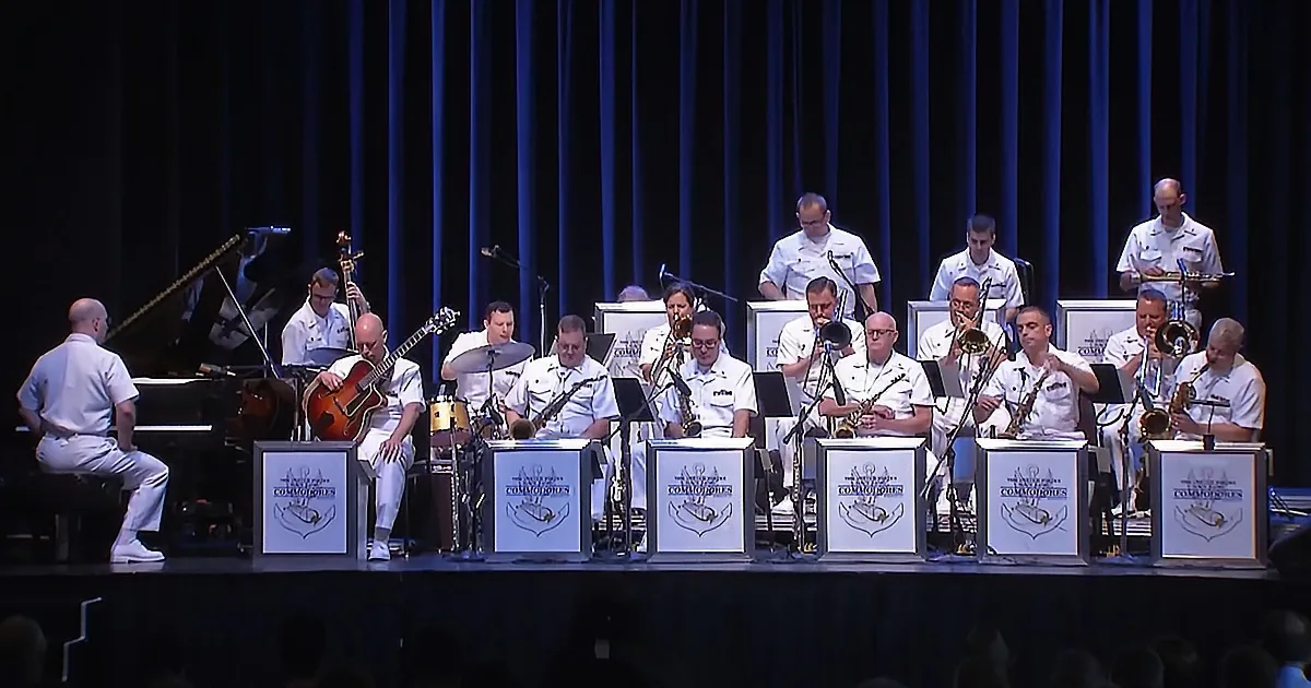 U.S. Navy Band Commodores Jazz Ensemble Performs Intricate Jazz Song