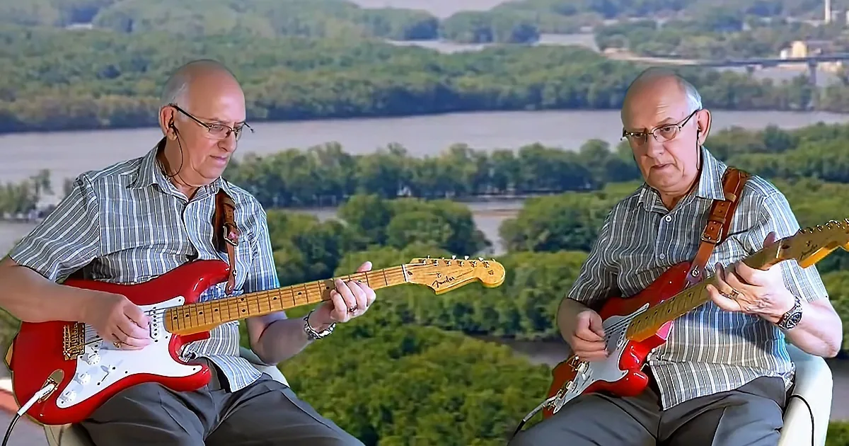 Senior Man Plays Lush Two-Part Guitar Cover of ''Mississippi''