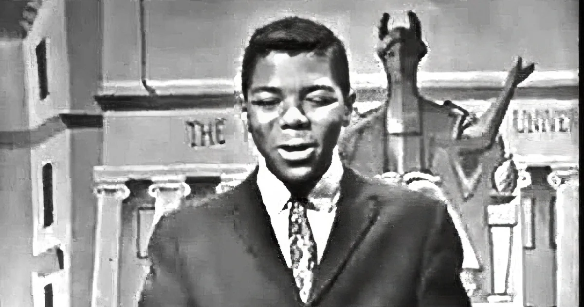 Frankie Lymon Sings ''Little Bitty Pretty One'' in ''American Bandstand'' Performance