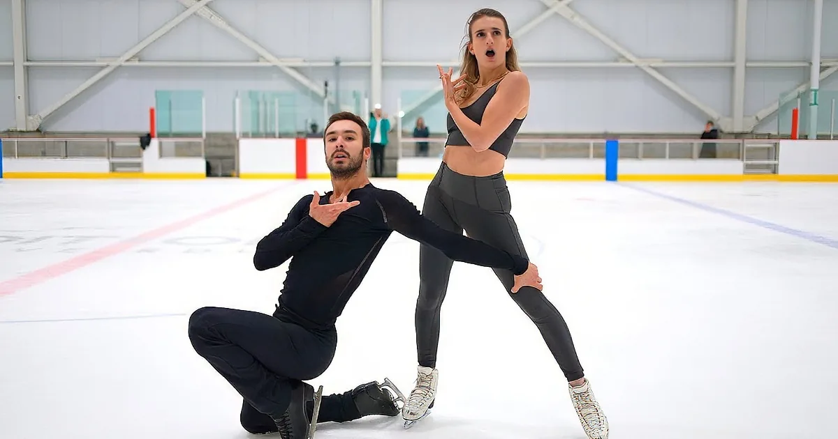 Ice Dancers Practice the Routine That Earns Them a Gold Medal