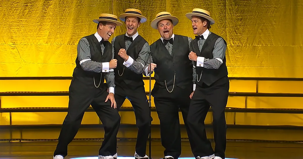 Barbershop Quartet Sings Acappella Medley of Famous Pop Songs