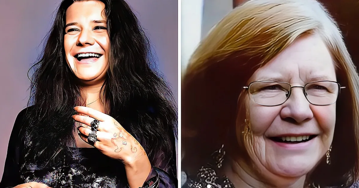 Two women, one with long dark hair and a ring, smiling, and the other with short blonde hair and glasses, also smiling.