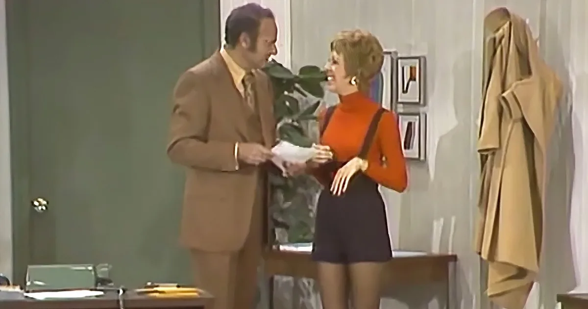 Carol Burnett Poses as Harvey Korman''s Secretary in ''Hot Pants'' in Hilarious Sketch