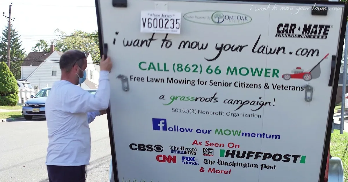 Man Provides Eco-Friendly Free Lawn Care for Seniors and Veterans