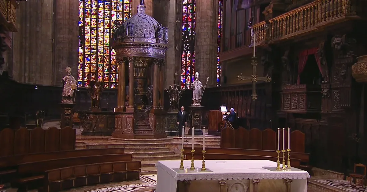 Andrea Bocelli's Easter Performance to an Empty Church Is Soul-Stirring