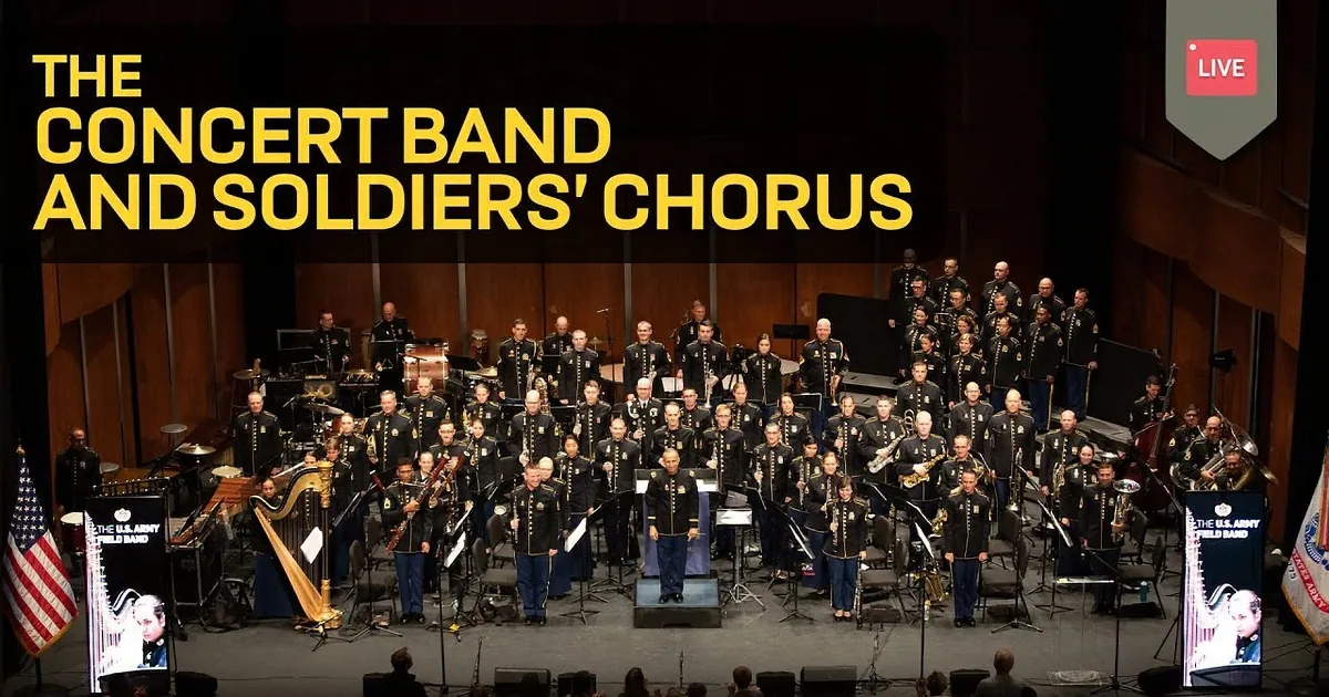 Us Army Band Gives Patriotic Performance of the National Anthem