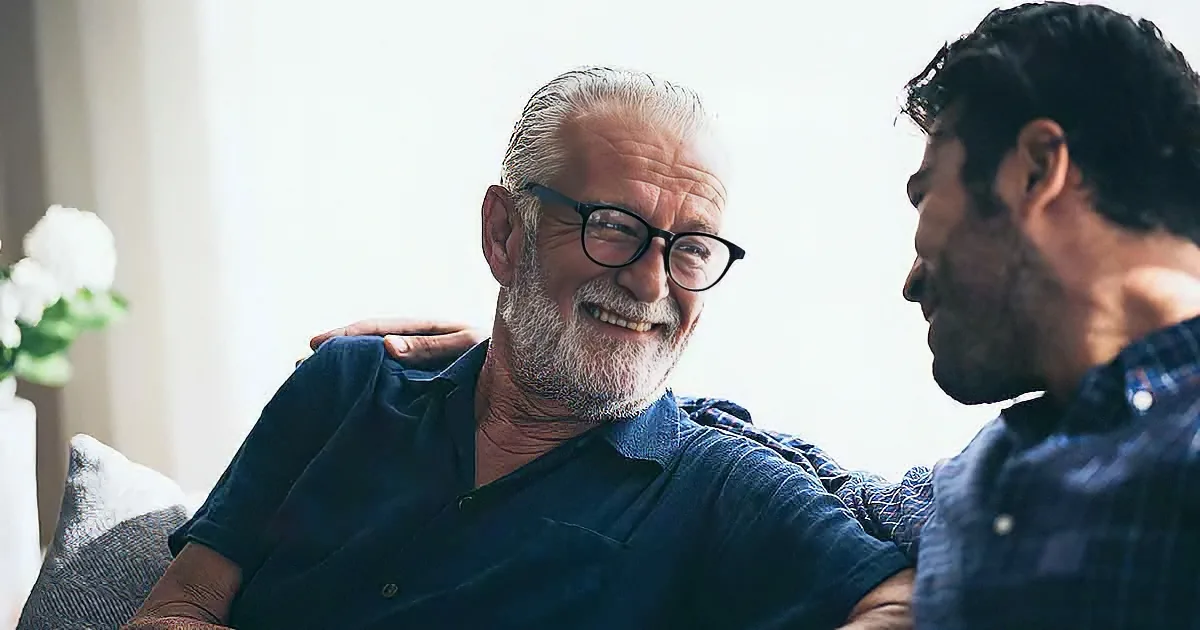 Senior man laughing