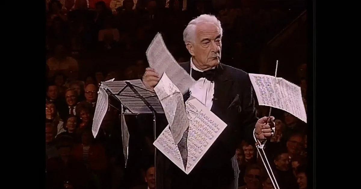 Hilarious Victor Borge Is Like a Real-Life Bugs Bunny Conducting His Orchestra!