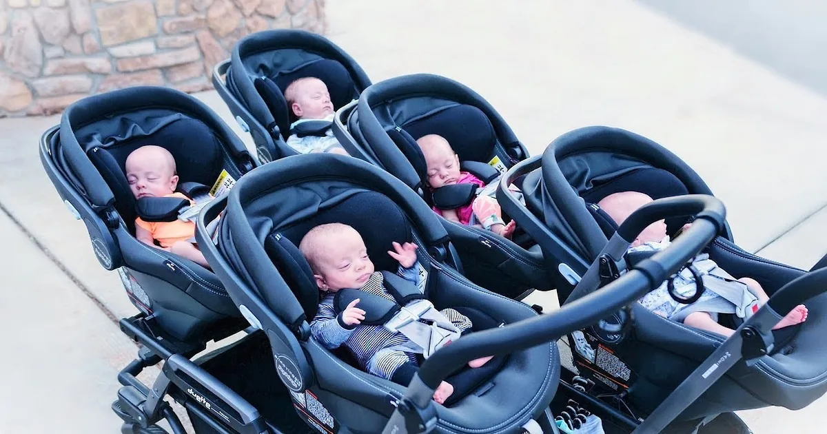 Quintuplet Babies Take First Walk With Mom, Dad, and More Siblings in Tow!