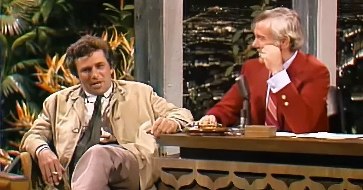 Johnny Carson and Peter Faulk