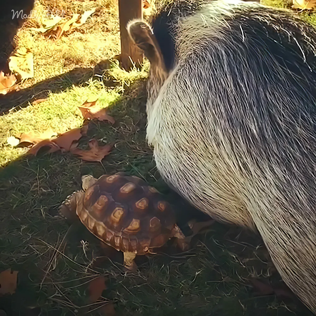 Cute piggy and gorgeous tortoise