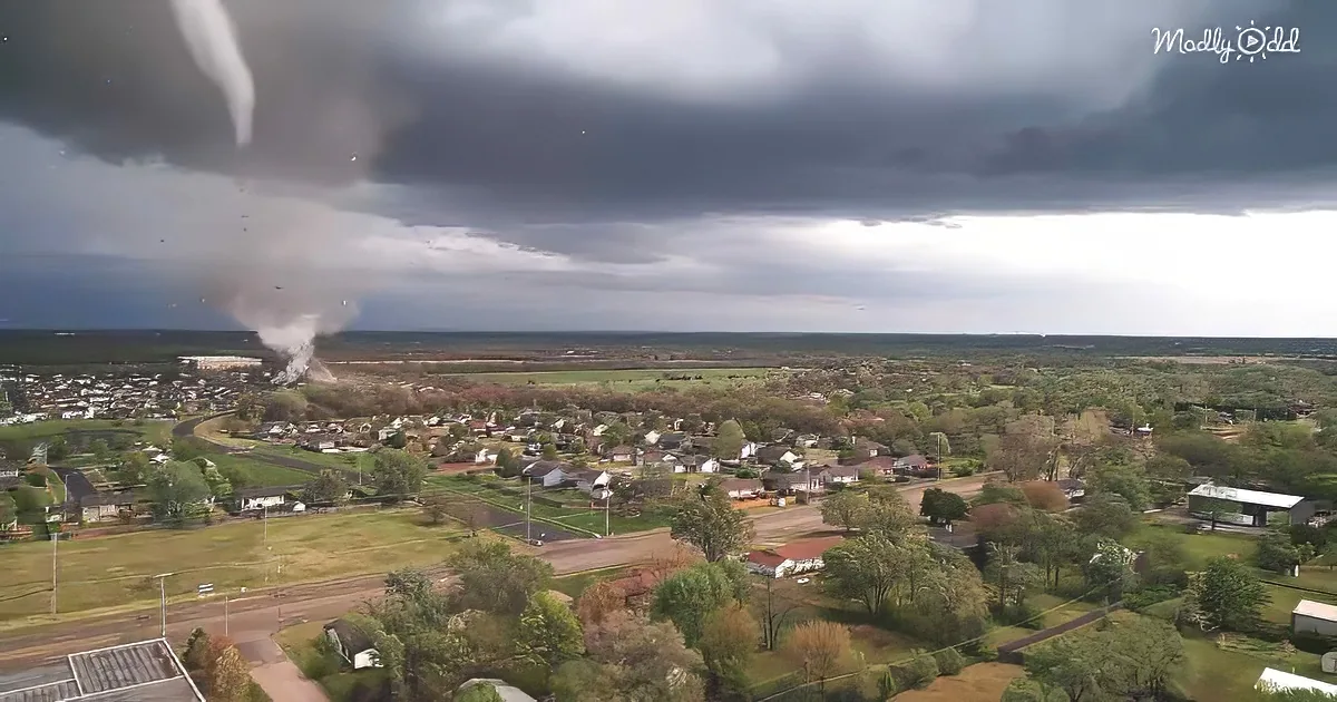 Tornado footage captured by drone