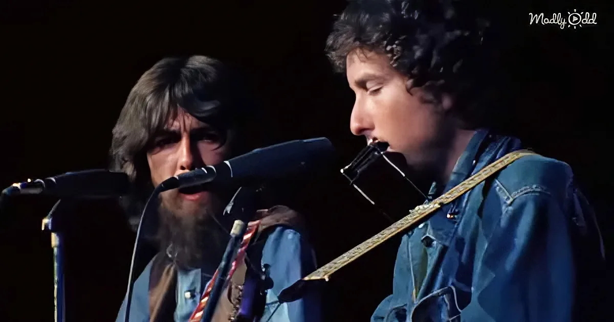 Two musicians perform on stage, one singing into a microphone, the other playing guitar.