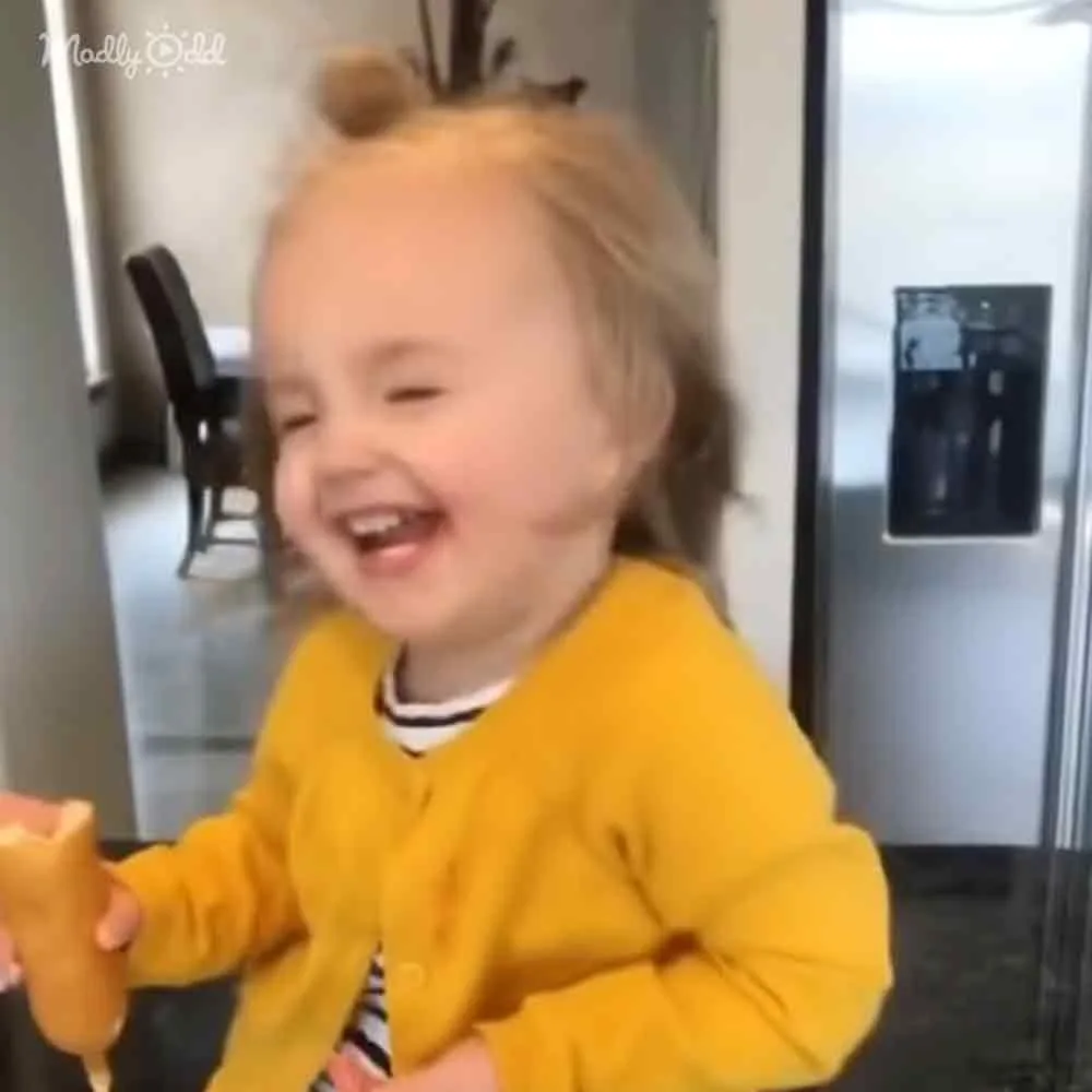 Toddler girl dancing