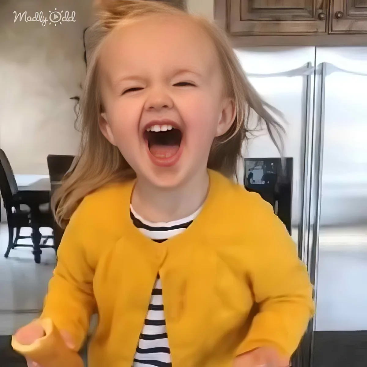 Toddler girl dancing