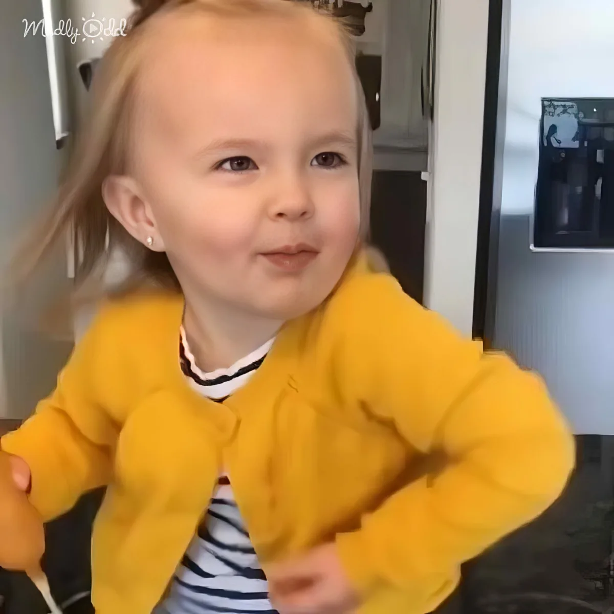 Toddler girl dancing