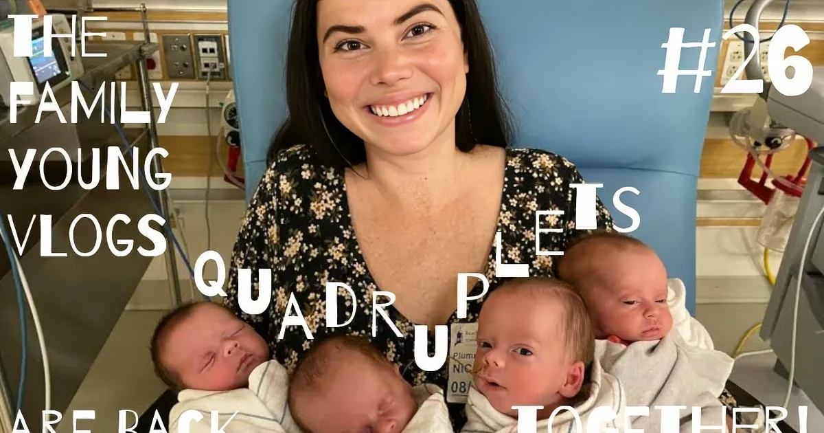 After Adopting 4 Children a Mother Becomes Pregnant With Quadruplets