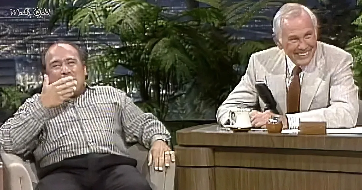 Danny DeVito and Johnny Carson