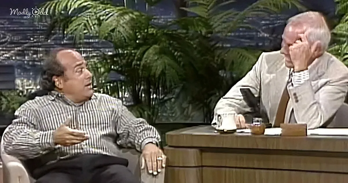 Danny DeVito and Johnny Carson