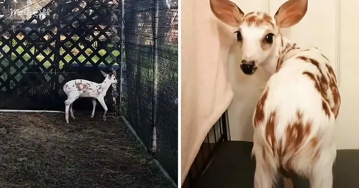 Newborn White Fawn Was Found All Alone by Herself