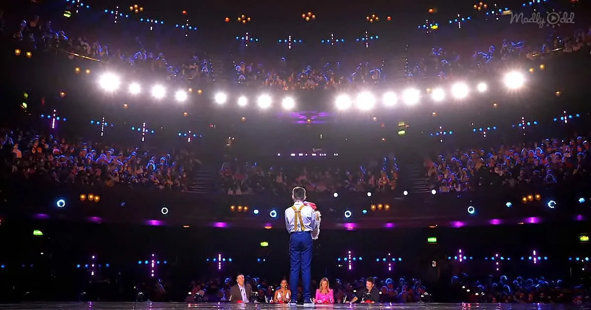 Jamie Leahey & his cheeky hen on AGT
