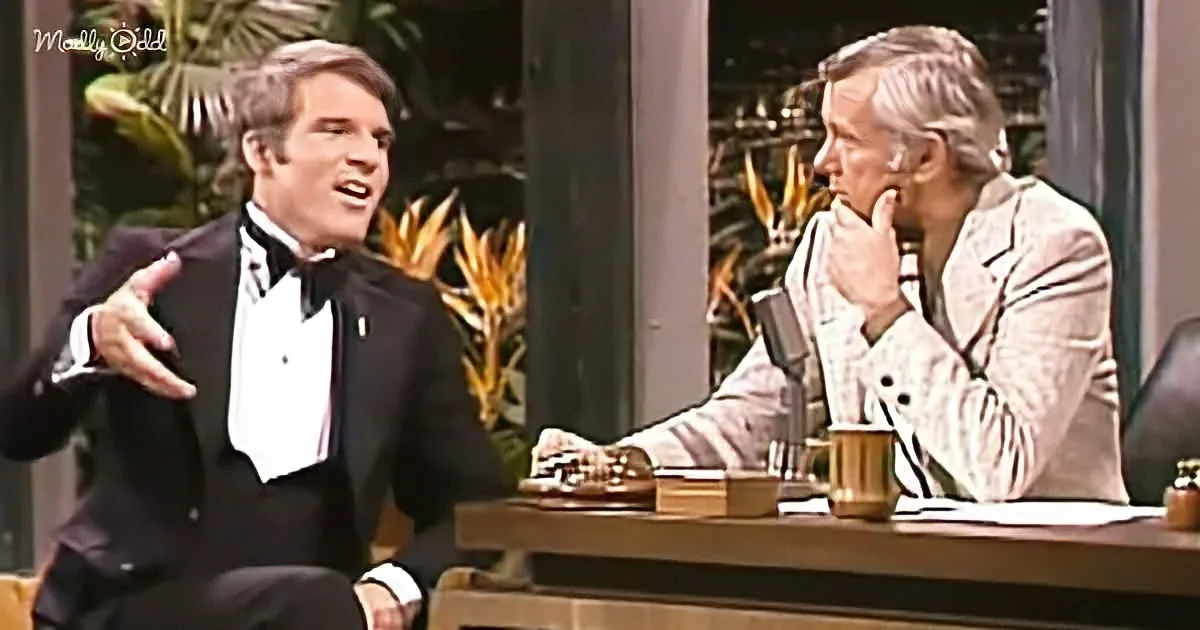 Steve Martin and Johnny Carson