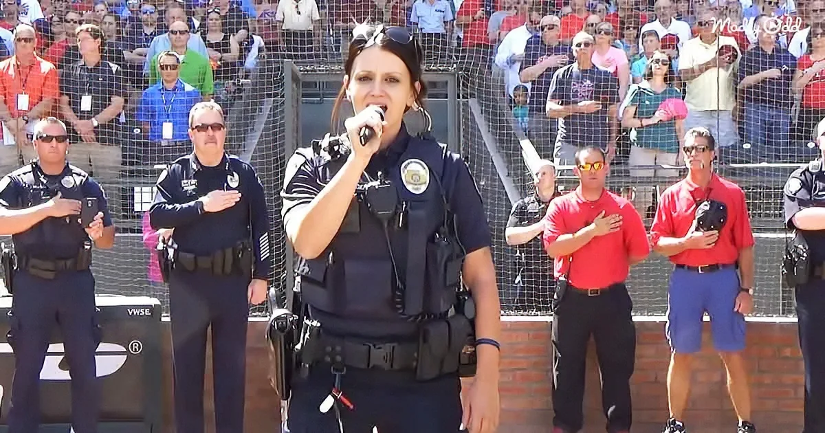 Cop Takes the Mic for 'The Star-Spangled Banner'
