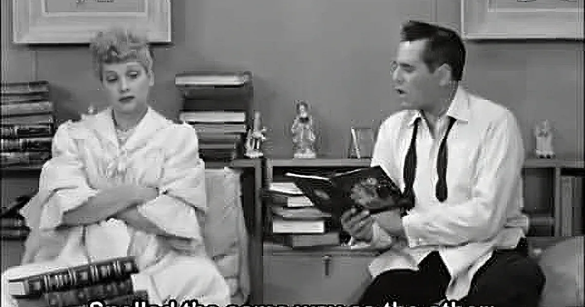 Exasperated Lucy Teaches Ricky Pronunciation on 'I Love Lucy'