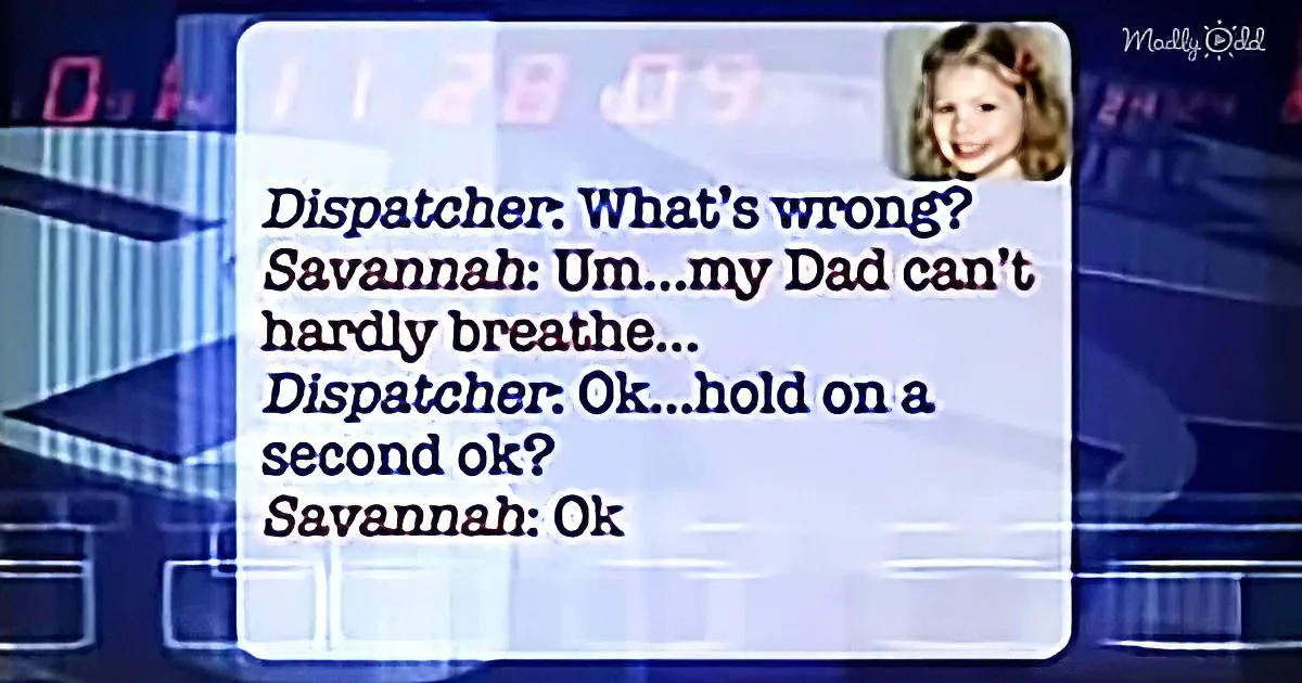 Little Girl's Precious Conversation With 911 Operator Save's Dad's Life