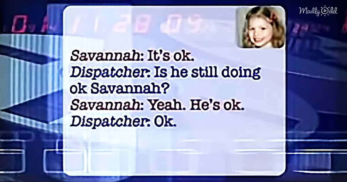 A text message conversation between Savannah and a dispatcher, showing concern for someone's well-being.