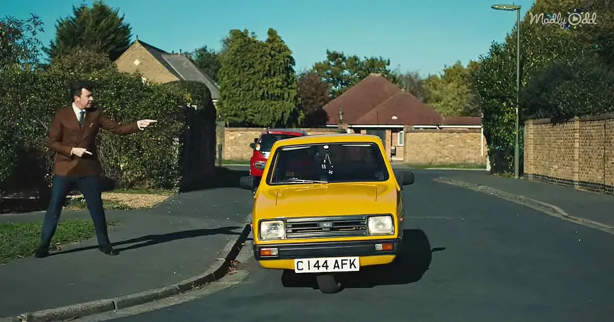 Rick Astley Wrestles an Old Car to Get to Daughter's Wedding Day