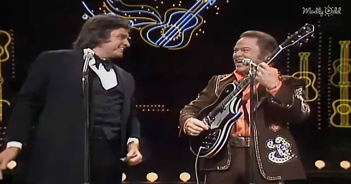 Johnny Cash and Roy Clark