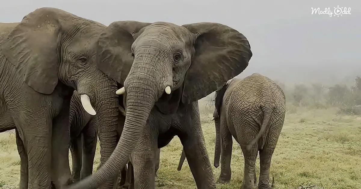 Watch How These Elephants React to an Unusual Misty Morning