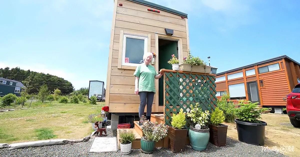 Senior living in a tiny house