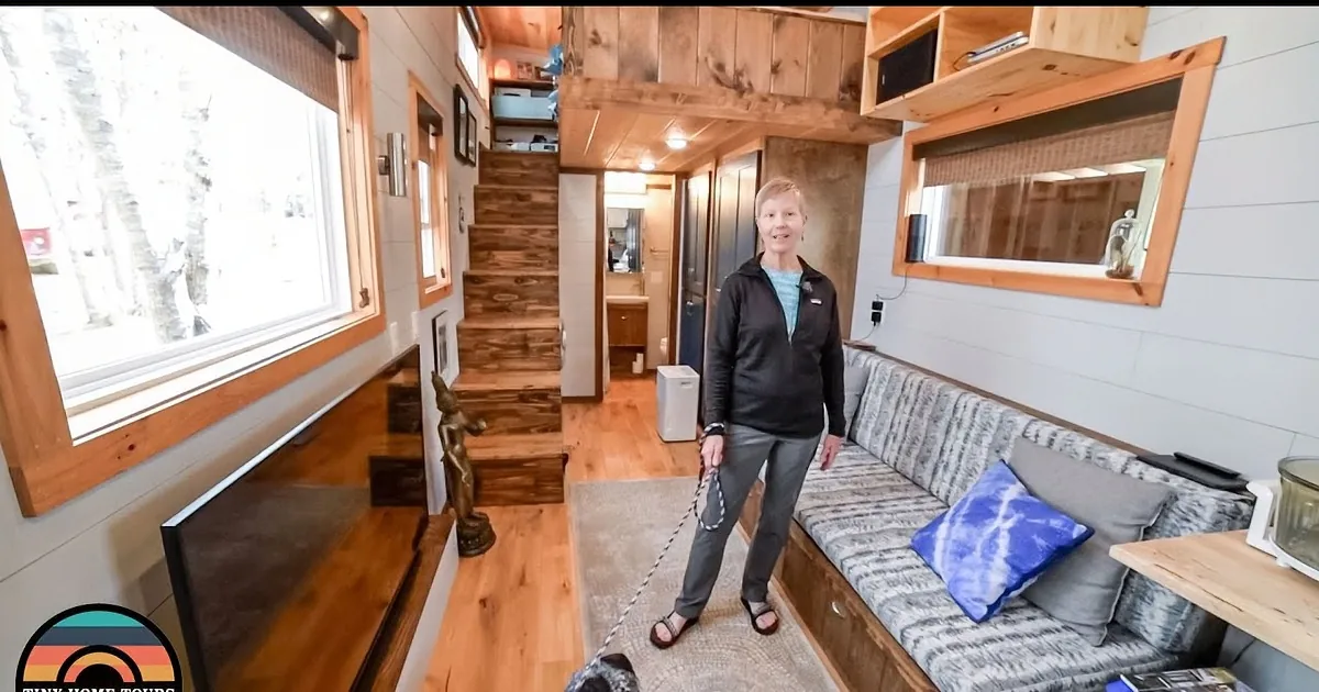 Woman and Her Dog Enjoy Retirement in 200 Square-Foot Tiny House
