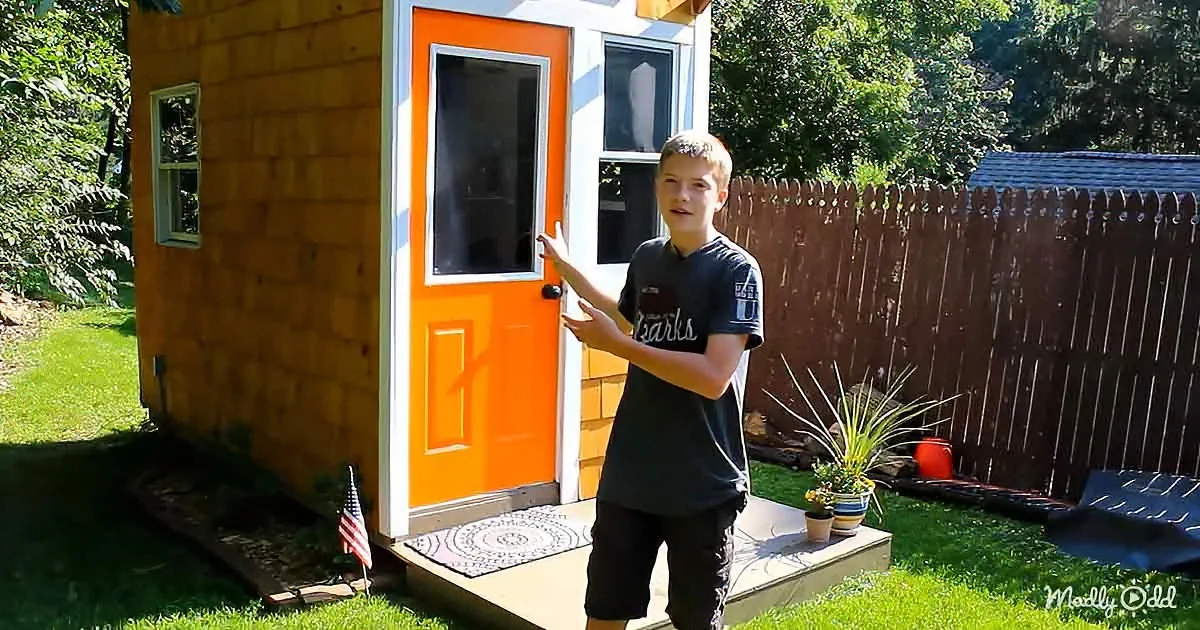 Teenage Boy Builds Tiny House by Himself for Less Than $2k