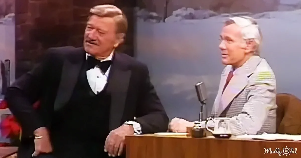 Johnny Carson and John Wayne