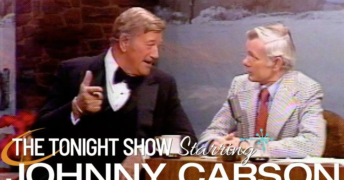 Johnny Carson Gets a Surprise From John Wayne