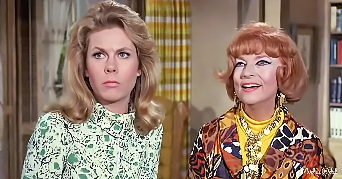 Two women in vintage attire, one with blonde hair in a green patterned dress, the other with red hair in a colorful...