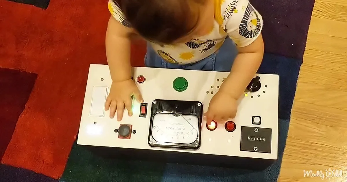 Dad Builds Button-Box for Busy-Minded Toddler
