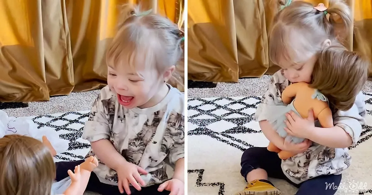 Little Girl's Sweetest Reaction to Getting a Doll That Looks Just Like Her