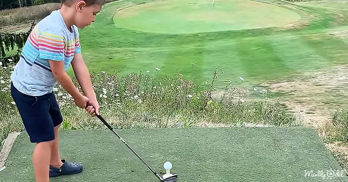 Adorable 4-Year-Old Golfer Cannot Believe It When He Hits a Hole-in-One