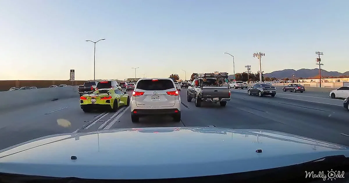 Entitled and Impatient Corvette Driver Gets Instant Karma