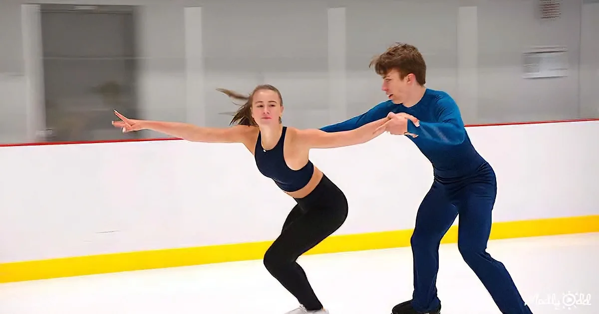 Unbelievable ice-skating routine